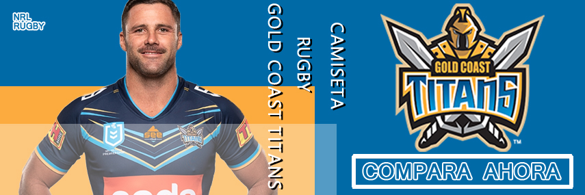 camiseta rugby Gold Coast Titans baratas